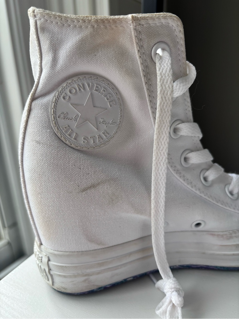 Converse White High-Top Canvas Sneakers - Picture 5 of 8